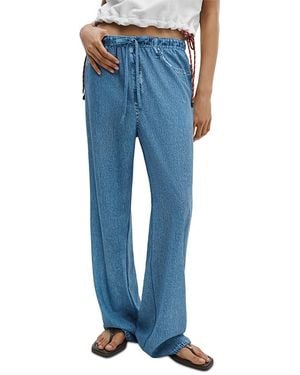 Rag & Bone Rb Miramar Crinkled Swim Cover-Up Pants - Blue