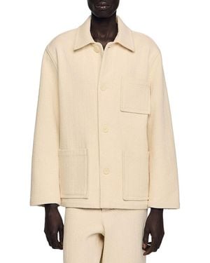 Sandro Cotton Worker Jacket - Natural