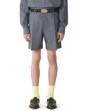 Lanvin Chambray Shorts - Blue