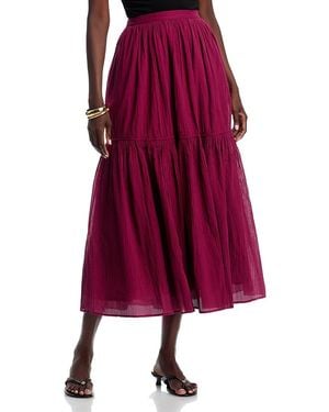 AREA STARS Pia Pintuck Skirt - Red