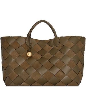 Rebecca Minkoff Frankie Large Woven Leather Tote Bag - Brown