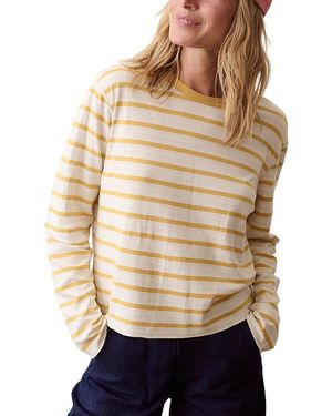 Marine Layer Juno Double Knit Long Sleeve Tee - Natural