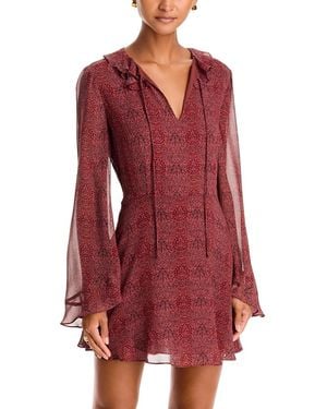 PAIGE Elspeth Silk Mini Dress - Red