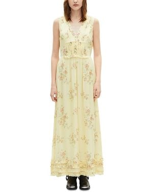 The Kooples V Neck Sleeveless Dress - Metallic