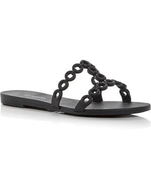Aquazzura Infinity Chain Jelly Sandals - Black