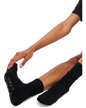 Free People Total Buti Pilates Crew Socks - Black