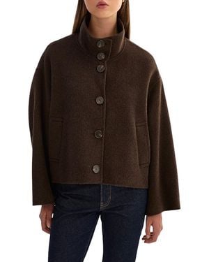 Lamarque Mckenna Cropped Wool Jacket - Brown