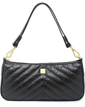 Think Royln Enchanted Quilted Leather Shoulder Bag - Black