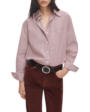 Rag & Bone Connie Stripe Shirt - Red