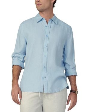Joe's Jeans Jakob Oversized Button Front Linen Shirt - Blue