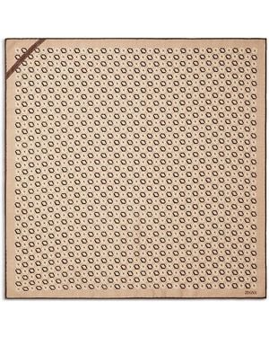 ZEGNA Fw26 Drop 1 Macro Geometric Print Wool Foulard - Natural