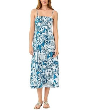 Lilly Pulitzer Jorgian Linen Midi Dress - Blue
