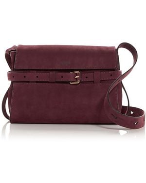Moschino Tie Me Suede Shoulder Bag - Purple