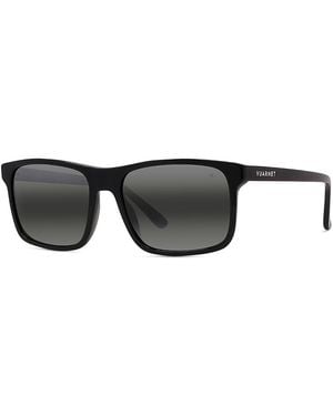 Vuarnet Belvedere 01 Rectangle Sunglasses, 57Mm - Black