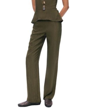 Nocturne Straight-Leg Tailored Pants - Green