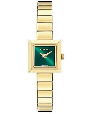 Versace V-Square Petite Bracelet Watch, 18Mm X 18Mm - Metallic