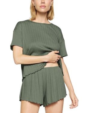 Eberjey Pointelle Sleep Tee - Green