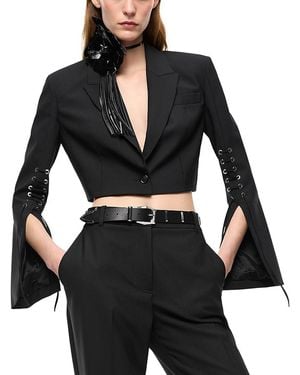 Pinko Corvette Spencer Cropped Blazer - Black