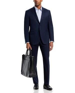 Canali Sienna Tonal Plaid Regular Fit Suit - Blue