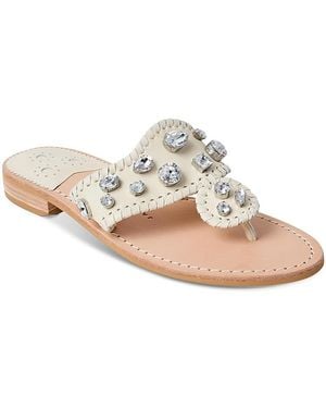 Jack Rogers Jacks Flat Embellished Sandals - White