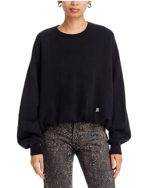 R13 New York 13 Balloon Crewneck Sweatshirt - Black
