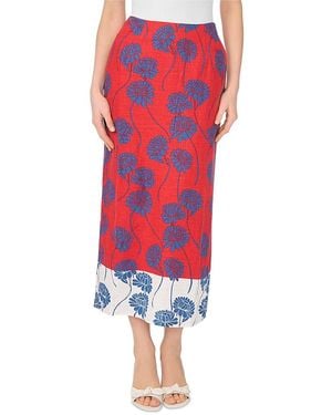 1.STATE Printed Column Skirt - Red