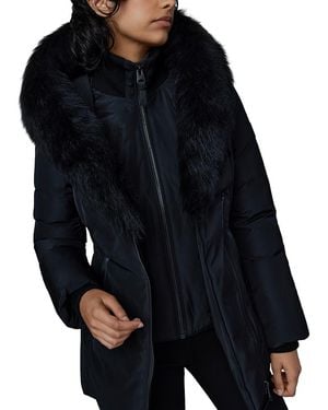 Mackage Adali Hooded Shearling Down Jacket - Black