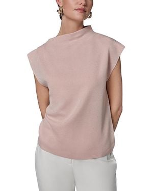 Donna Karan Asymmetric Mock Neck Sweater - Multicolor