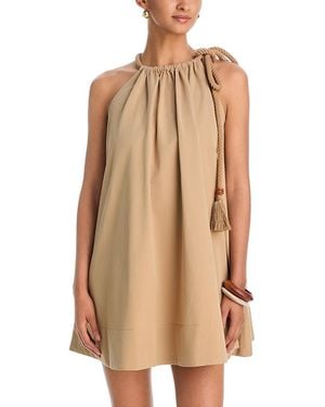 Aqua Swing Utility Mini Dress - Natural