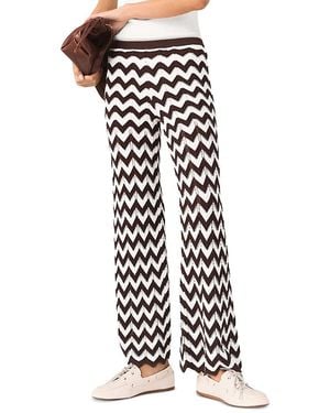 Maje Zig Zag Crochet Pants - White