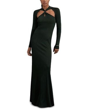 Reiss Petites Vivienne Cutout Knitted Maxi Dress - Black