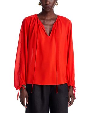 Toccin Oletta Long Sleeve Blouse - Red
