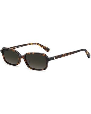 Kate Spade Carolina Rectangular Sunglasses, 53Mm - Metallic