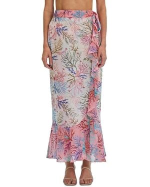 PATBO Seaweed Beach Cover Up Maxi Skirt - Pink
