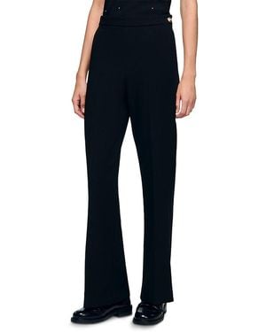 Sandro Amory Wide Leg Pants - Blue