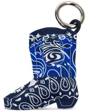 Call it By Your Name Santiag Western Boot Bag Charm - Blue
