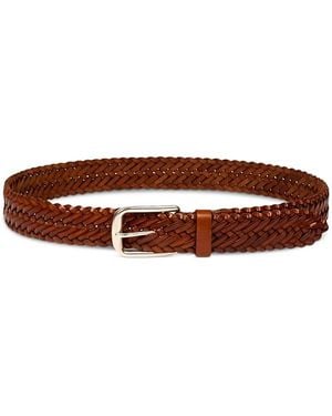 Sandro Vegetable Tanned Leather Belt - Brown
