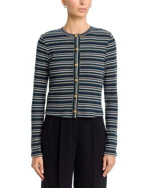 Ramy Brook Zoe Striped Cardigan - Blue