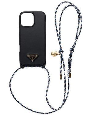 Prada Leather Case For Iphone 16 Pro Max - White
