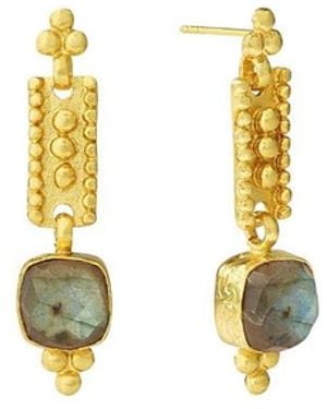 Ottoman Hands Shahrzad Labradorite Drop Earrings - Metallic