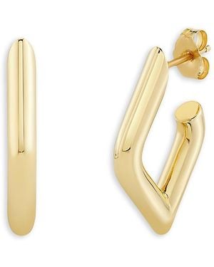 Sydney Evan 14K Medium Pure Hollow Tube Earrings - Metallic