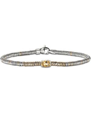 John Hardy 14K & Sterling Heishi Citrine Bead Bracelet - White