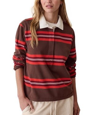 Marine Layer Dream Cotton Rugby Tee - Red