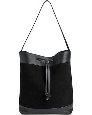 Whistles Sasha Suede & Leather Tote Bag - Black