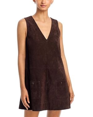 FRAME The Suede Safari Tent Dress - Purple