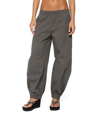 Edikted Hayli Cotton Parachute Pants - Gray