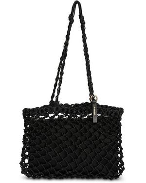 Jil Sander Tangle Crochet Shoulder Bag - Black