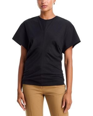 TOTEME Slouch Waist Cotton Tee - Black