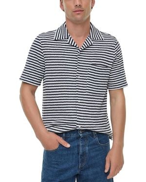 Jonathan Simkhai Cedric Short Sleeve Shirt - Blue
