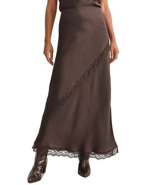 Splendid Penelope Lace Maxi Slip Skirt - Brown